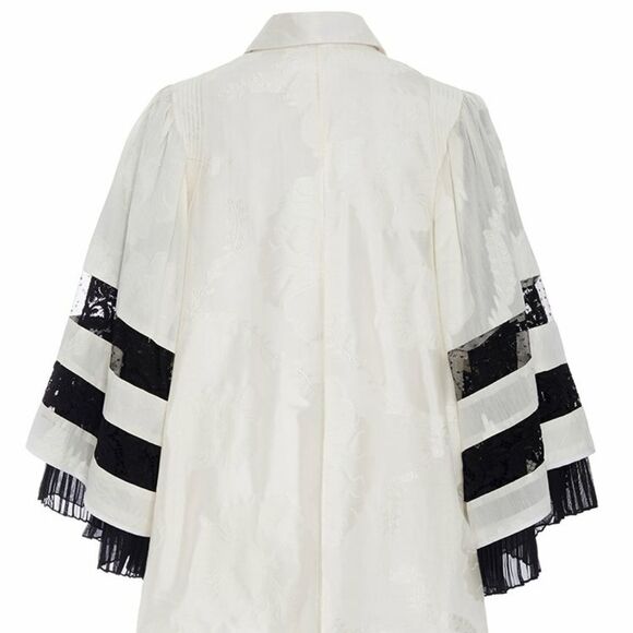 Adam Lippes Dress Silk Cotton Jacquard Mini Sz XS 0 - Picture 4 of 7